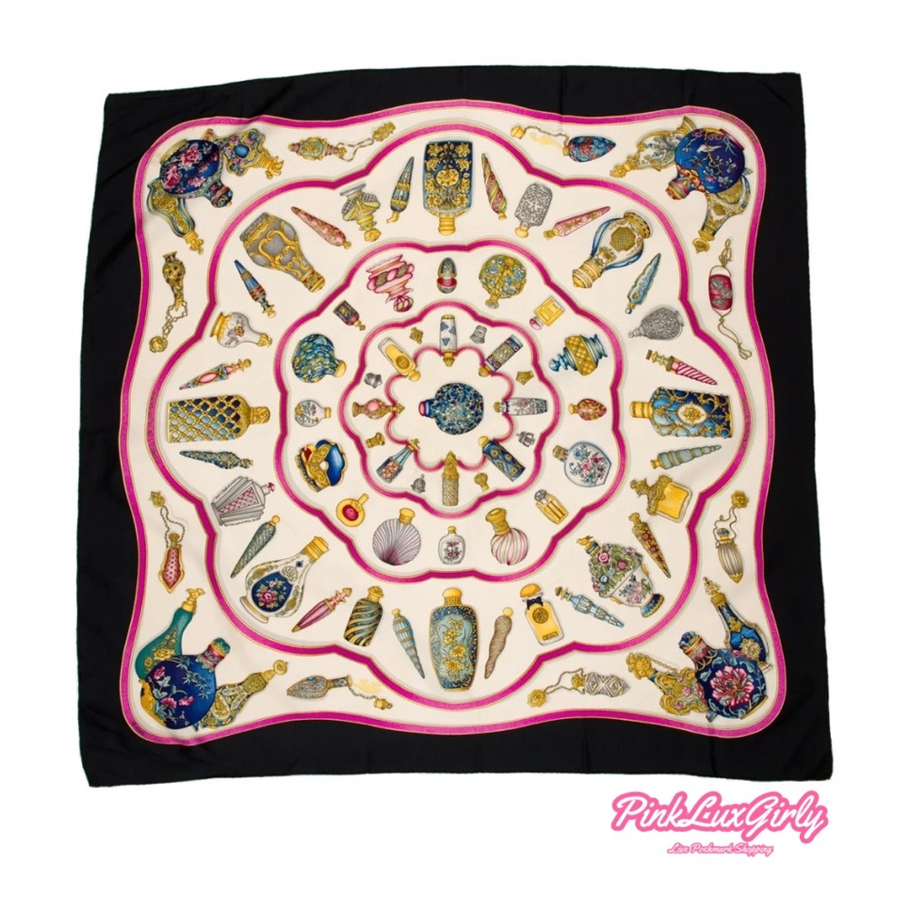 Hermès Qu’importe Le Flacon Silk Scarf 🍾 AUTHENTIC 90CM CIRCA 1988